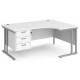 Maestro Cantilever Leg Corner Desk with Three Drawer Pedestal